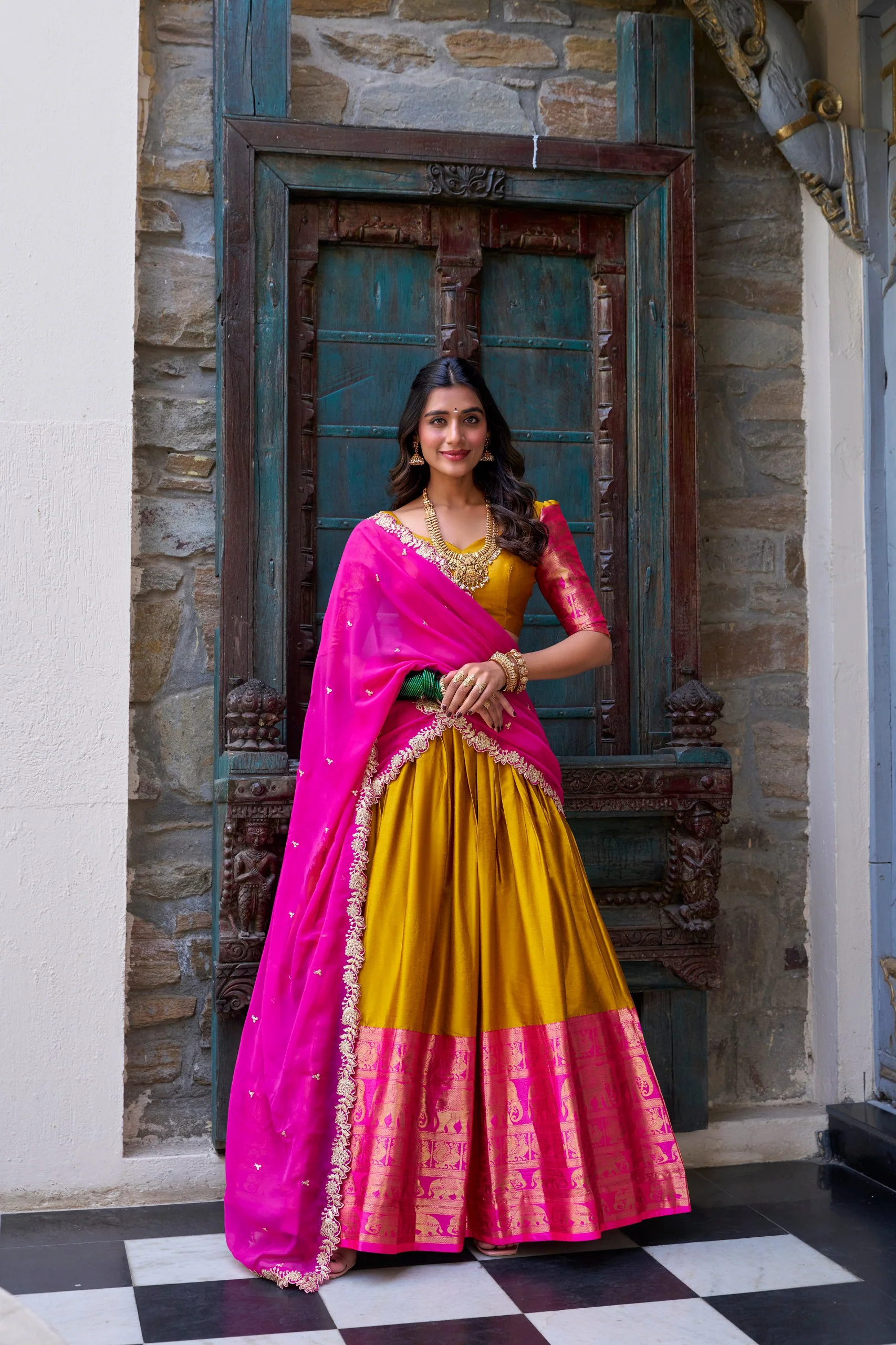 Kerala-style draped saree